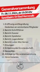 Plakat Generalversammlung am 08.11.2024